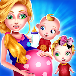 Pregnant Mom And Twin Baby Daycare Apk