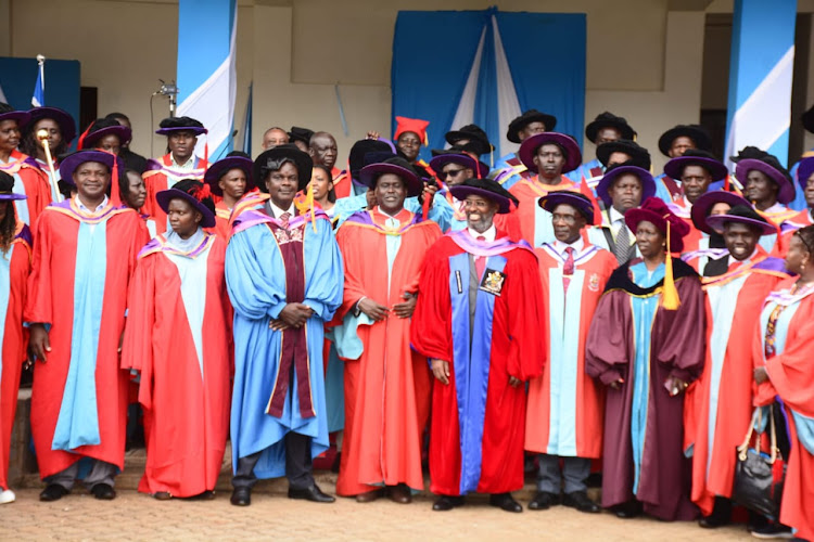 Some of graduands during the rehearsals at the University of Nairobi on December 14, 2023.