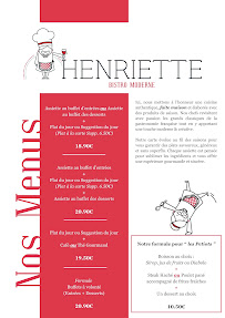 Menu Henriette Bistro Moderne Angers Orgemont Page 3