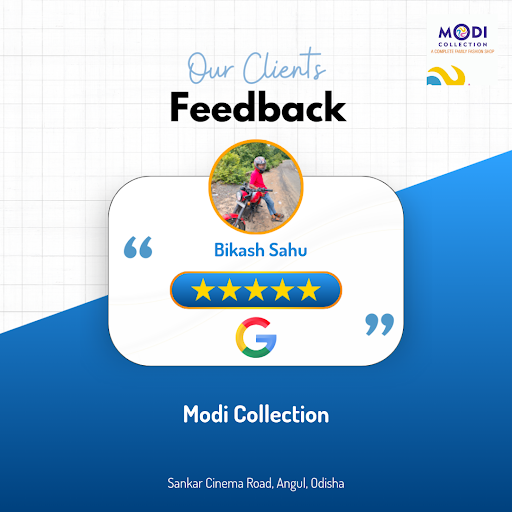 Bikash's exceptional experience at Modi Collection in Angul! He loved the custom tailoring servic…