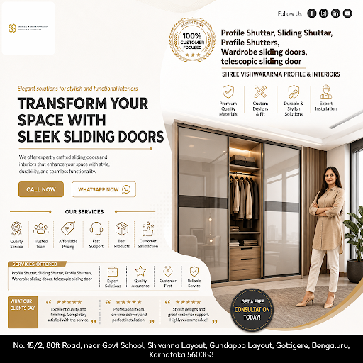 Shree Vishwakarma Profile & Interiors specializes in custom interior solutions including telescop… post image