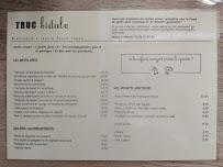 Menu Le Truc Bidule Page 1