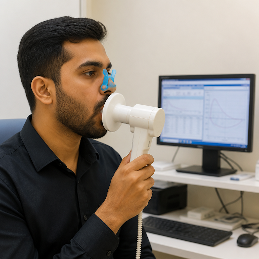Spirometry is a simple, painless breathing test that helps measure how well your lungs are workin…