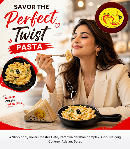 Indulge in our creamy pasta dishes, crafted with love and care, at Roller Coaster Cafe. Try our s… post image