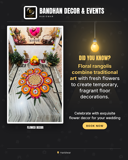 Did you know? Floral rangolis combine traditional art with fresh flowers to create temporary, fra… post image