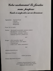 Menu Sas Le Jardin Page 1