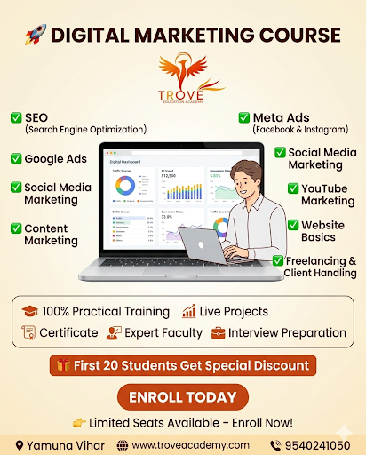 Build a successful career in the fast-growing field of Digital Marketing with Trove Education Aca… post image