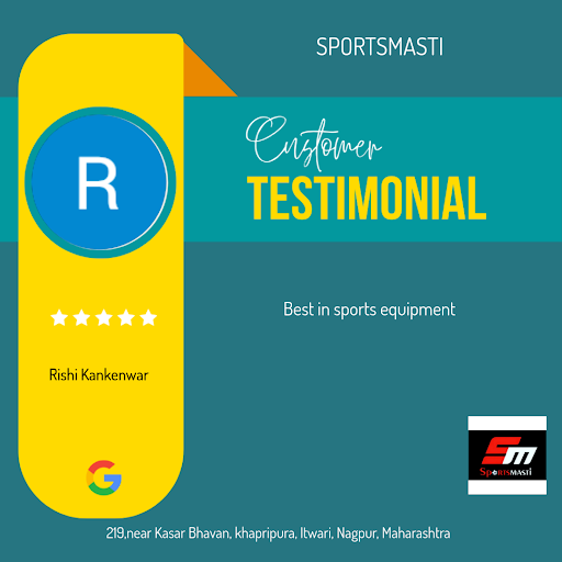Rishi gives a glowing 5-star review for SPORTSMASTI BEST SPORTS SHOP IN NAGPUR! He loved the exce… post image