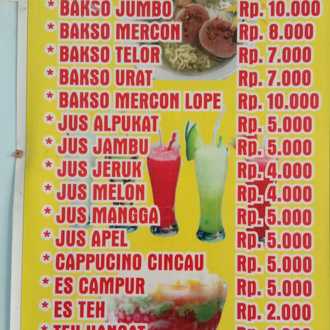 Bakso mercon terdekat dari lokasi saya sekarang