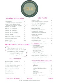 Menu Le Stendhal Paris 20 Page 1