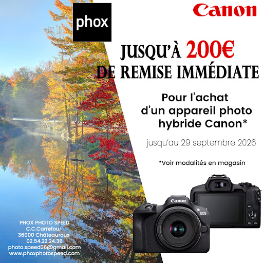 Immortalisez la beauté de l’automne🍂 avec un hybride Canon et profitez jusqu’à 200€ de remise immédiate sur une sélection de modèles ! Une occasion unique de sublimer vos photos avec la précision et la qualité Canon. Offre valable jusqu’au 29 septembre 2026. Rendez-vous en magasin pour découvrir toutes les modalités et donner vie à votre créativité.
