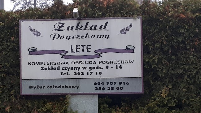 Numer telefony do Zakład Pogrzebowy Lete