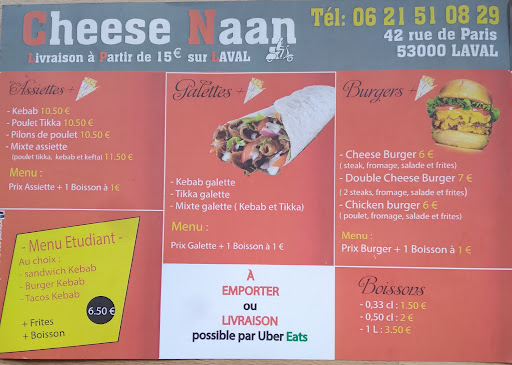 Photo 1 - Cheese naan Emporter Livraison