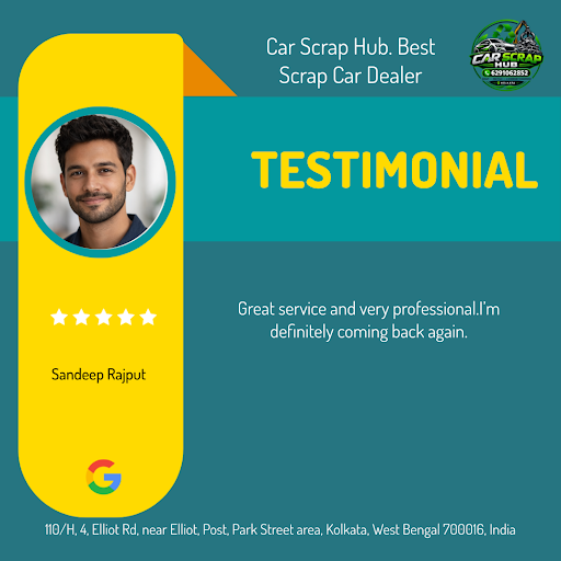 Sandeep Rajput raves about his exceptional experience at Car Scrap Hub, Kolkata's top kabadiwala… post image
