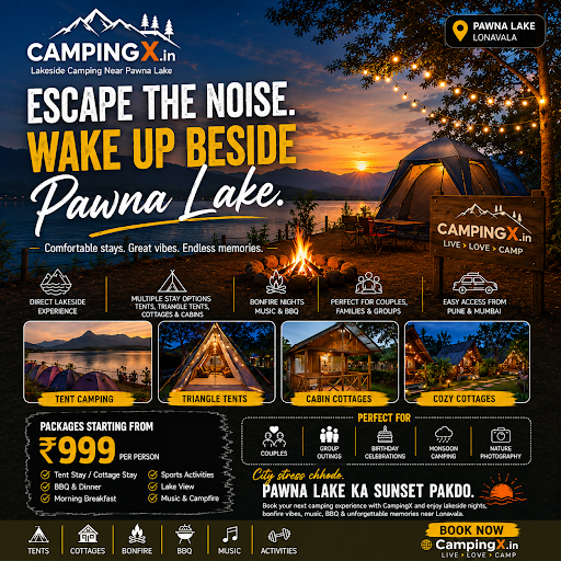 🌄 Escape the city chaos & wake up beside the beauty of Pawna Lake. post image