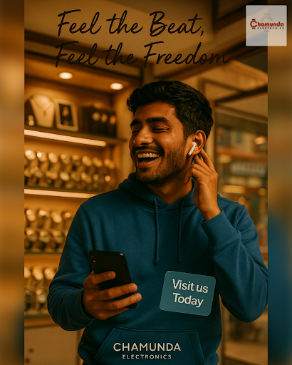 Experience seamless sound with Chamunda Electronics' best-selling AirPods! Enjoy crystal-clear au… post image