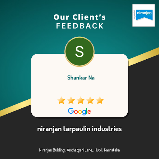 Shankar from Hubli raves about his exceptional experience with Niranjan Tarpaulin Industries! He…