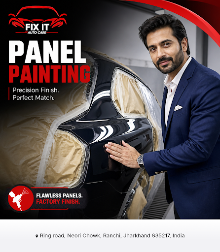 Expert panel painting services at Fix It Auto Care in Ranchi. Our skilled technicians use high-qu… post image