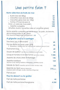Menu Le spot Page 1