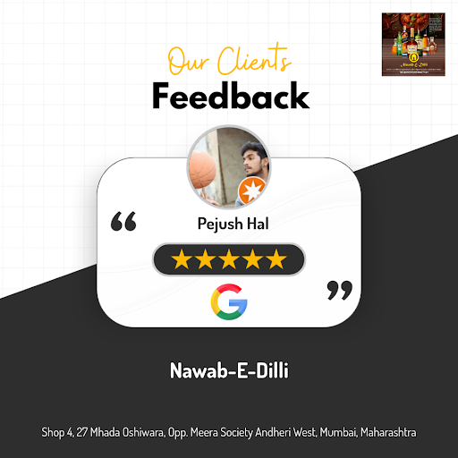Pejush raves about the exceptional service at Nawab-E-Dilli, Mumbai's premier Mughlai restaurant.…