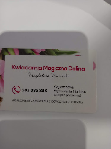 Godziny otwarcia Kwiaciarnia MAGICZNA DOLINA