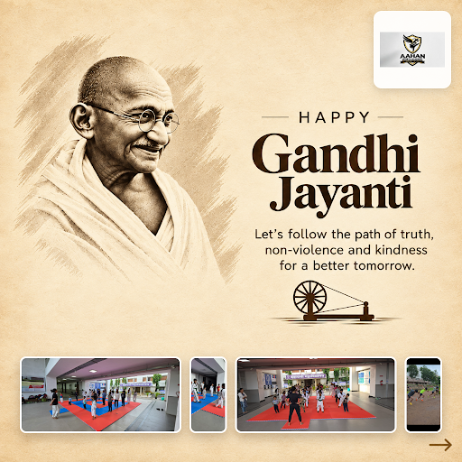 Celebrating Gandhi Jayanti at Aahan Taekwondo & Sports Academy, where we focus on discipline, res… post image
