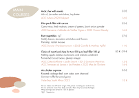 Menu L'Espérance Alpe d'Huez Page 1