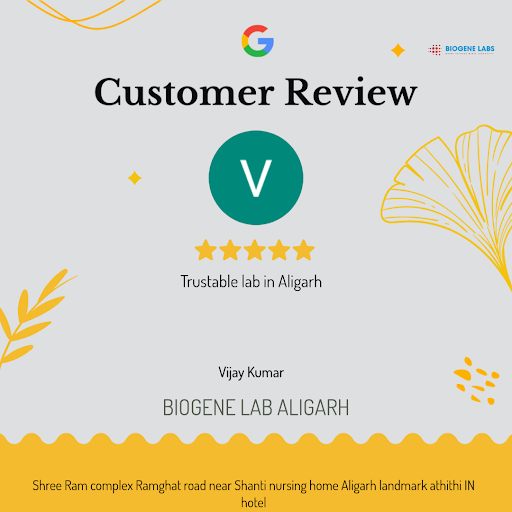 Vijay Kumar raves about his exceptional experience at BioGene Lab Aligarh! He loved the thorough… post image