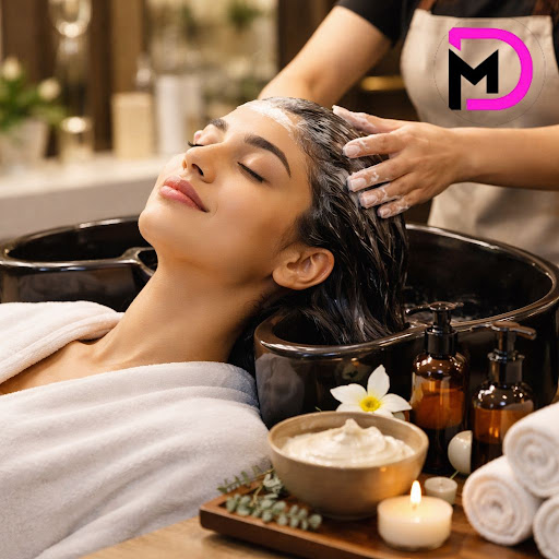 Give your hair the pampering it truly deserves with our signature hair spa rituals at DM Salon an… post image