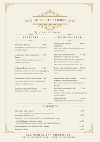 Menu Au Fil des Saisons Page 2