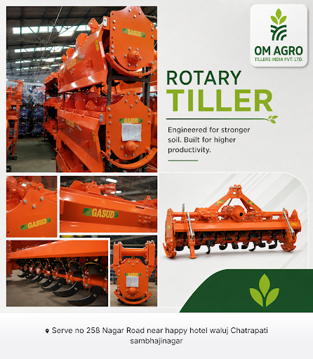 Om Agro Equipments, your trusted agricultural engineer near me, offers high-quality Rotary Tiller… post image