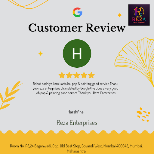 Harshfine, a delighted customer from Mumbai, gives Reza Enterprises a 5-star rating for their exc… post image