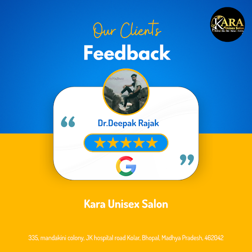 "Dr. Deepak Rajak raves about his experience at Kara Unisex Salon in Bhopal! As a make-up enthusi…