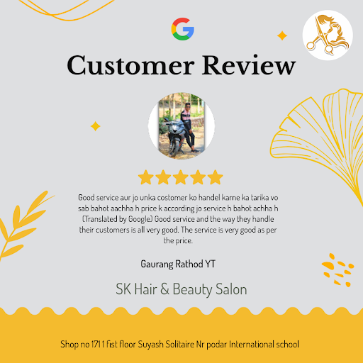 Gaurang Rathod YT raves about his exceptional experience at SK Hair & Beauty Salon in Gandhinagar… post image