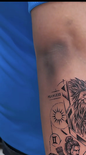 A powerful tattoo with a deeper meaning. 🦁🐅🏹 post image