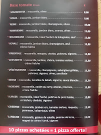 Menu Pizzeria de ciré d'aunis Page 2