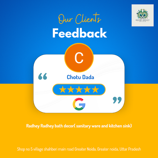Chotu from Greater Noida gives a glowing 5-star review for Radhey Radhey Bath Decor's exceptional… post image