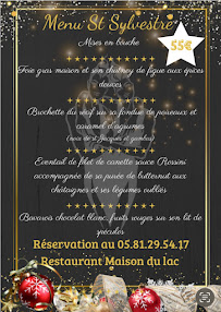 Menu La Maison Du Lac (Ariège 09) Page 11