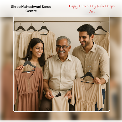 Wishing a very Happy Father's Day to all the dads in Ilkal! At Shree Maheshwari Saree Centre, we… post image