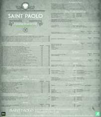 Menu Pizzeria Saint Paolo Page 1