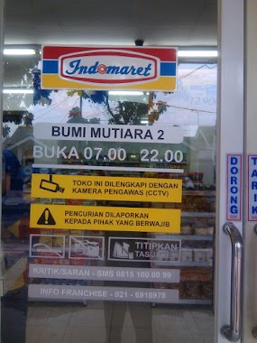 Indomaret Bumi Mutiara 2, Author: Mitra Strebert