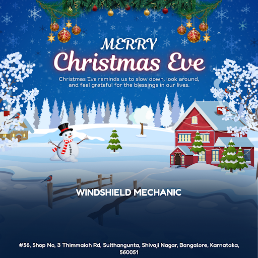 "Warmest wishes from Windshield Mechanic, Bangalore! As we celebrate Merry Christmas Eve, we're g…