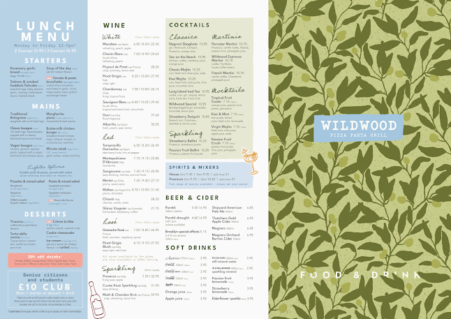 Wildwood Restaurants Seven Dials Open Times