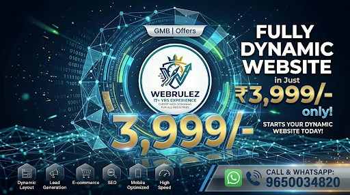 fully dynamic website in just 3,999/- only.