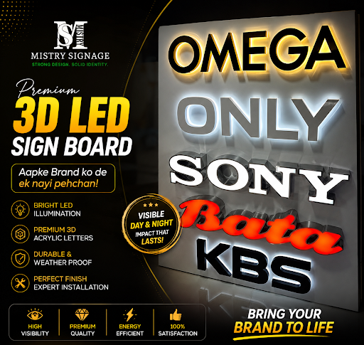 Premium 3D LED Sign Board by Mistry Signage post image