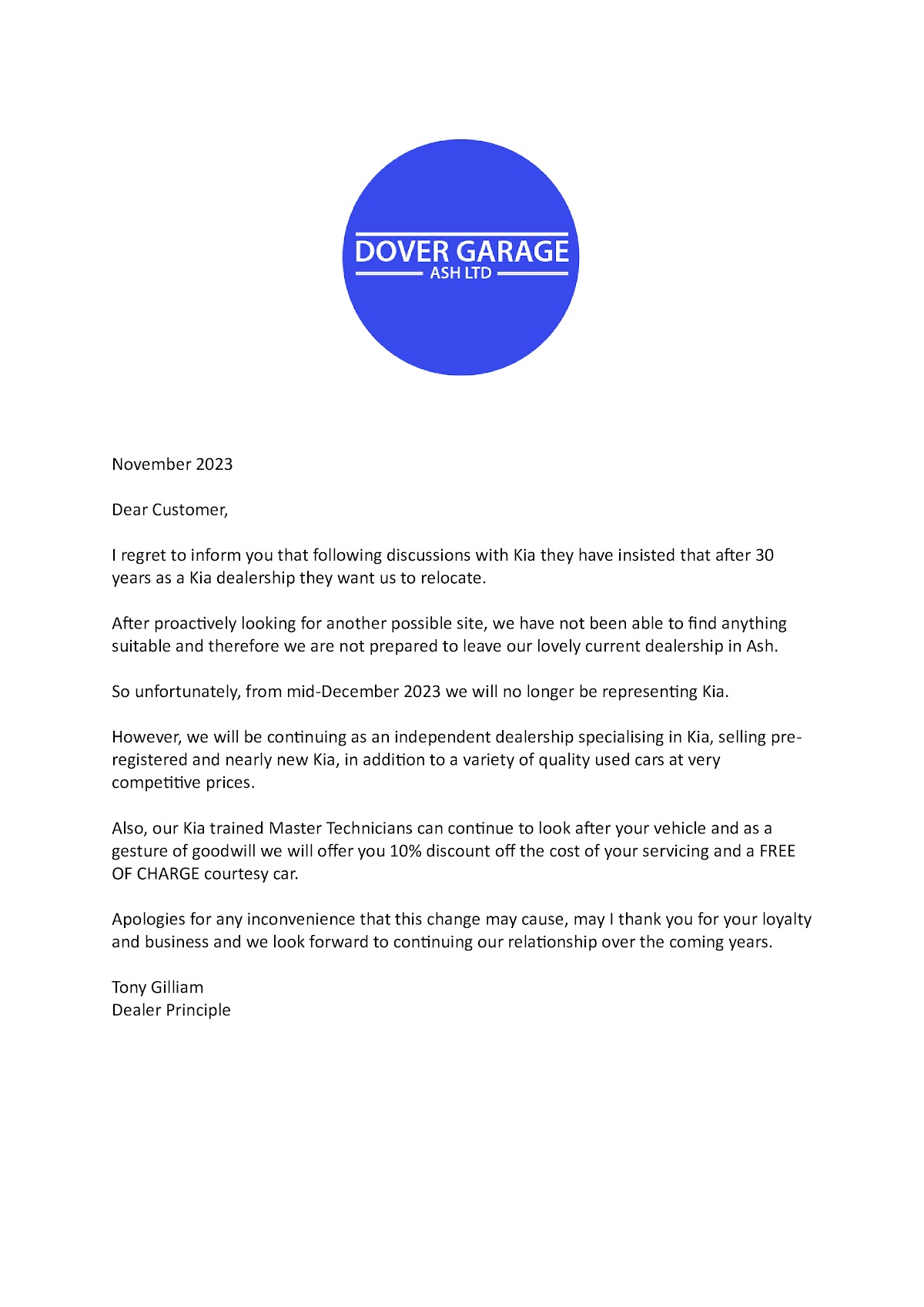 Dover Garage Aldershot