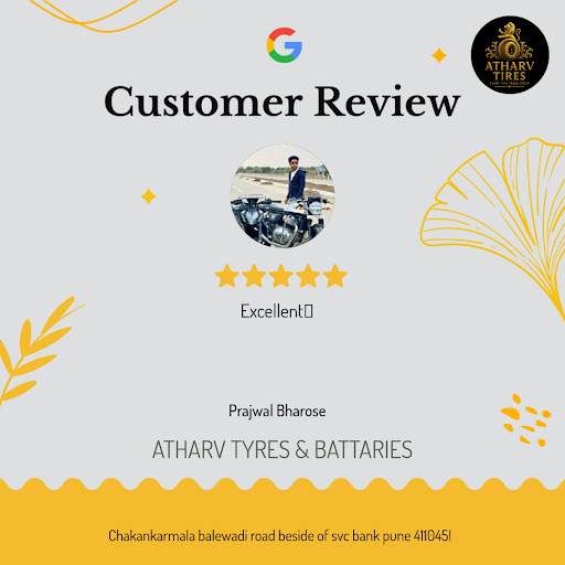 Prajwal Bharose's exceptional experience at ATHARV TYRES & BATTARIES in Pune! He raved about our… post image