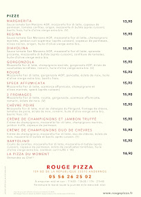 Menu Rouge Pizza Page 1