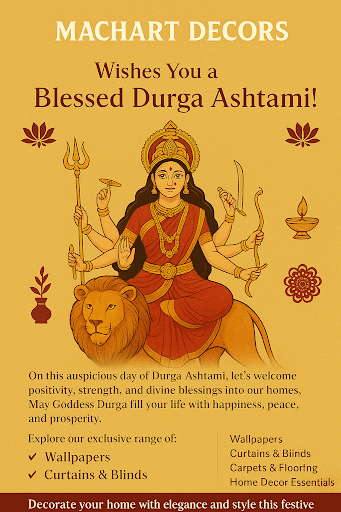 ✨🌸 MACHART DECORS Wishes You a Blessed Durga Ashtami! 🌸✨ post image