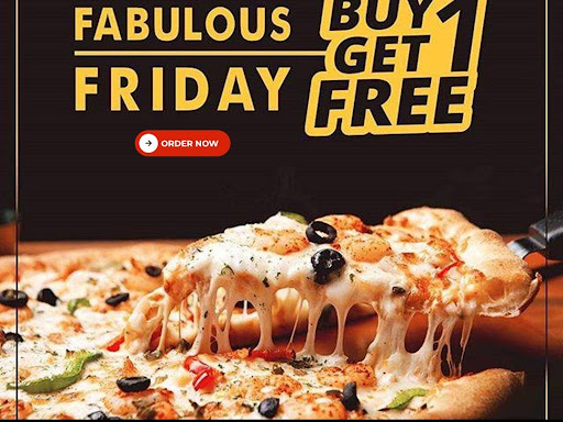 Fabulous FRIDAY 
Buy1 Get 1 Free pizza !
Order Now !!